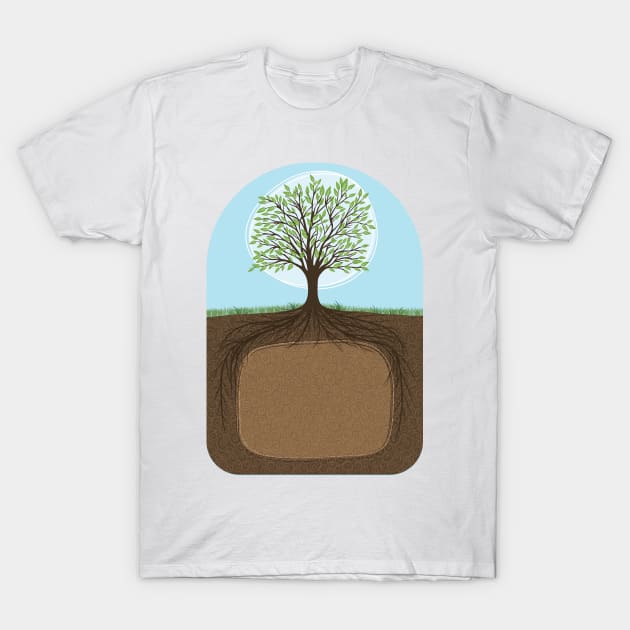 Tree Roots T-Shirt by SWON Design